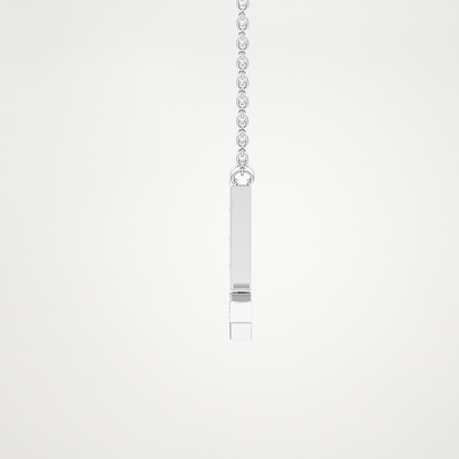 0.24 TCW Round Lab Grown Diamond L Initial Pendant Necklace