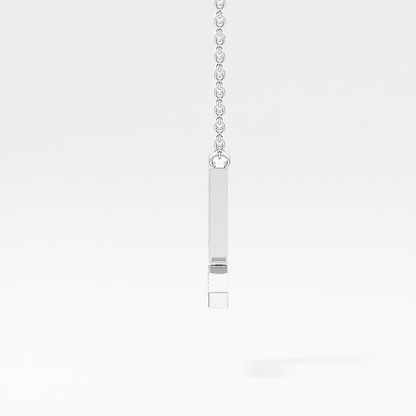 0.24 TCW Round Lab Grown Diamond L Initial Pendant Necklace