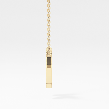 0.27 TCW Round Lab Grown Diamond K Initial Pendant Necklace