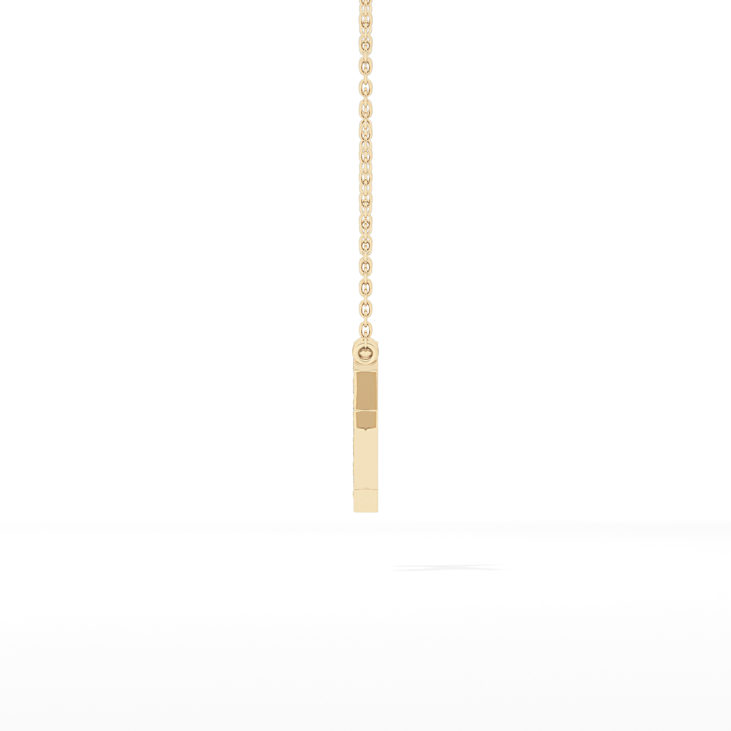 0.27 TCW Round Lab Grown Diamond K Initial Pendant Necklace
