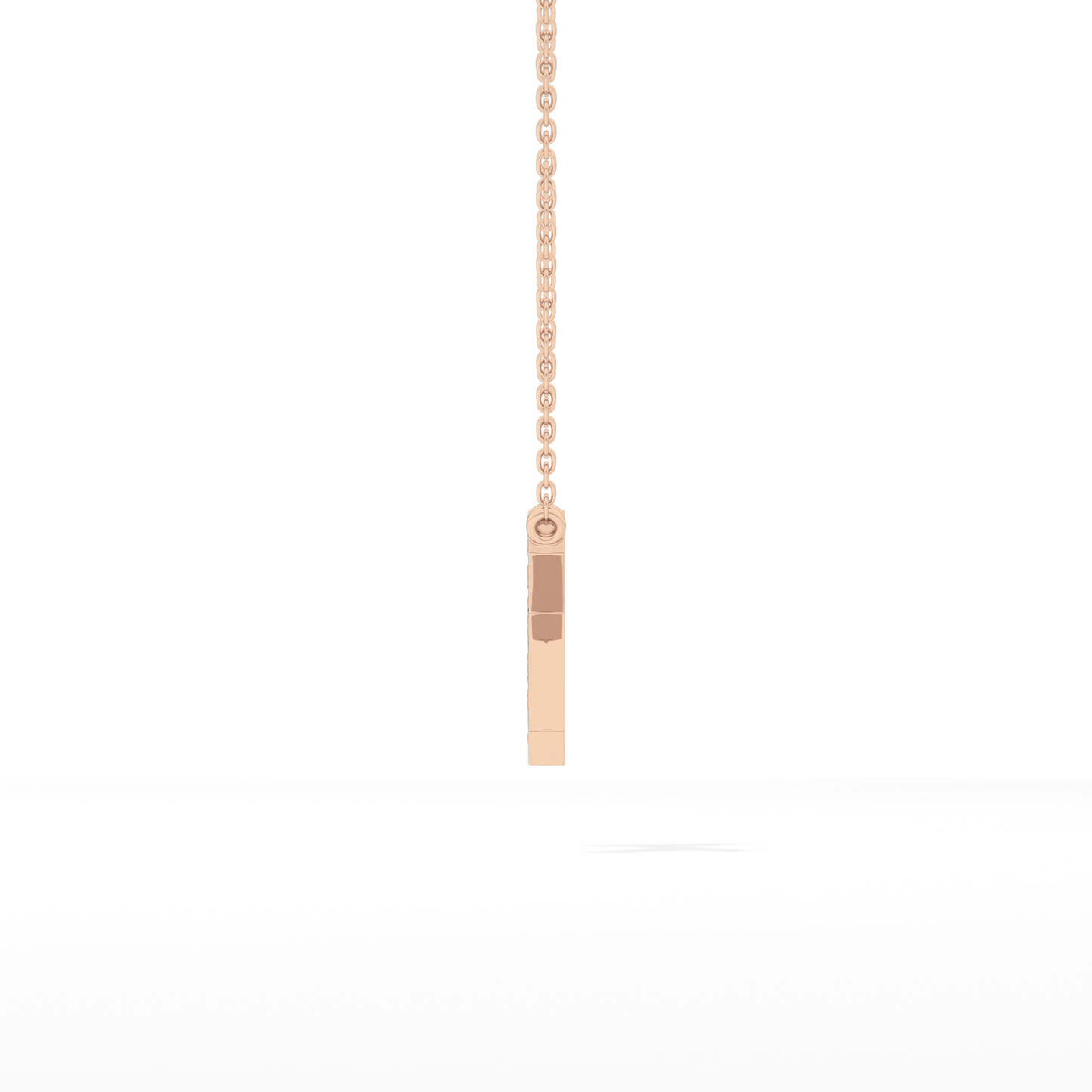 0.27 TCW Round Lab Grown Diamond K Initial Pendant Necklace