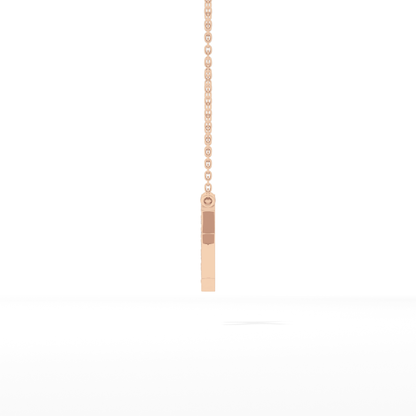 0.27 TCW Round Lab Grown Diamond K Initial Pendant Necklace
