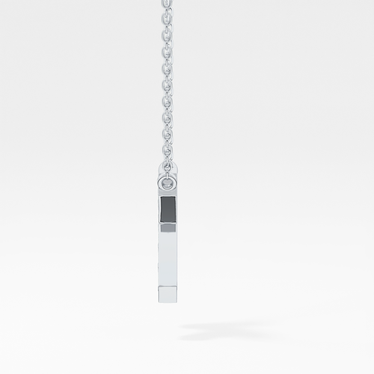 0.27 TCW Round Lab Grown Diamond K Initial Pendant Necklace
