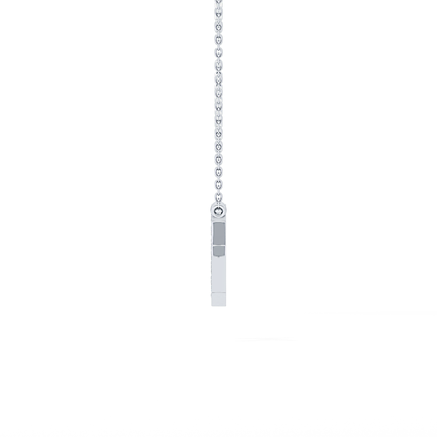 0.27 TCW Round Lab Grown Diamond K Initial Pendant Necklace