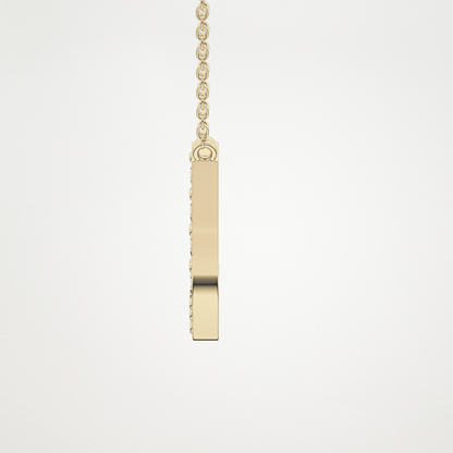 0.356 TCW Round Lab Grown Diamond J Initial Pendant Necklace