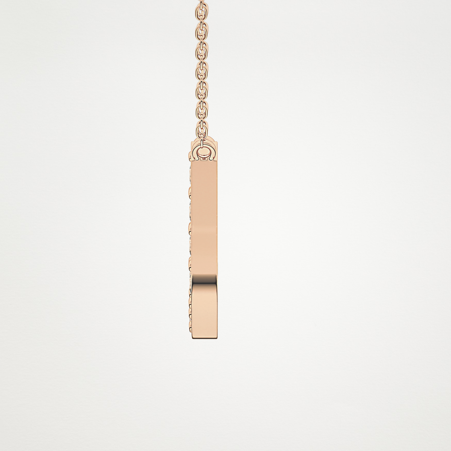 0.356 TCW Round Lab Grown Diamond J Initial Pendant Necklace