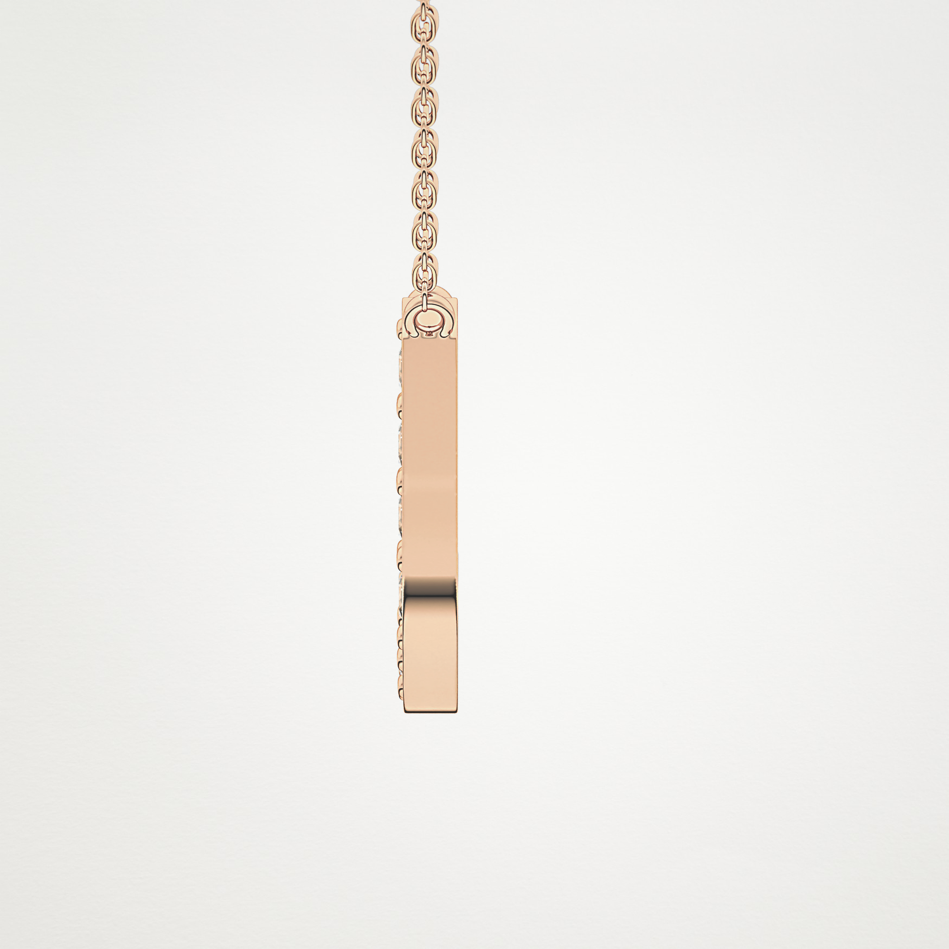 0.356 TCW Round Lab Grown Diamond J Initial Pendant Necklace