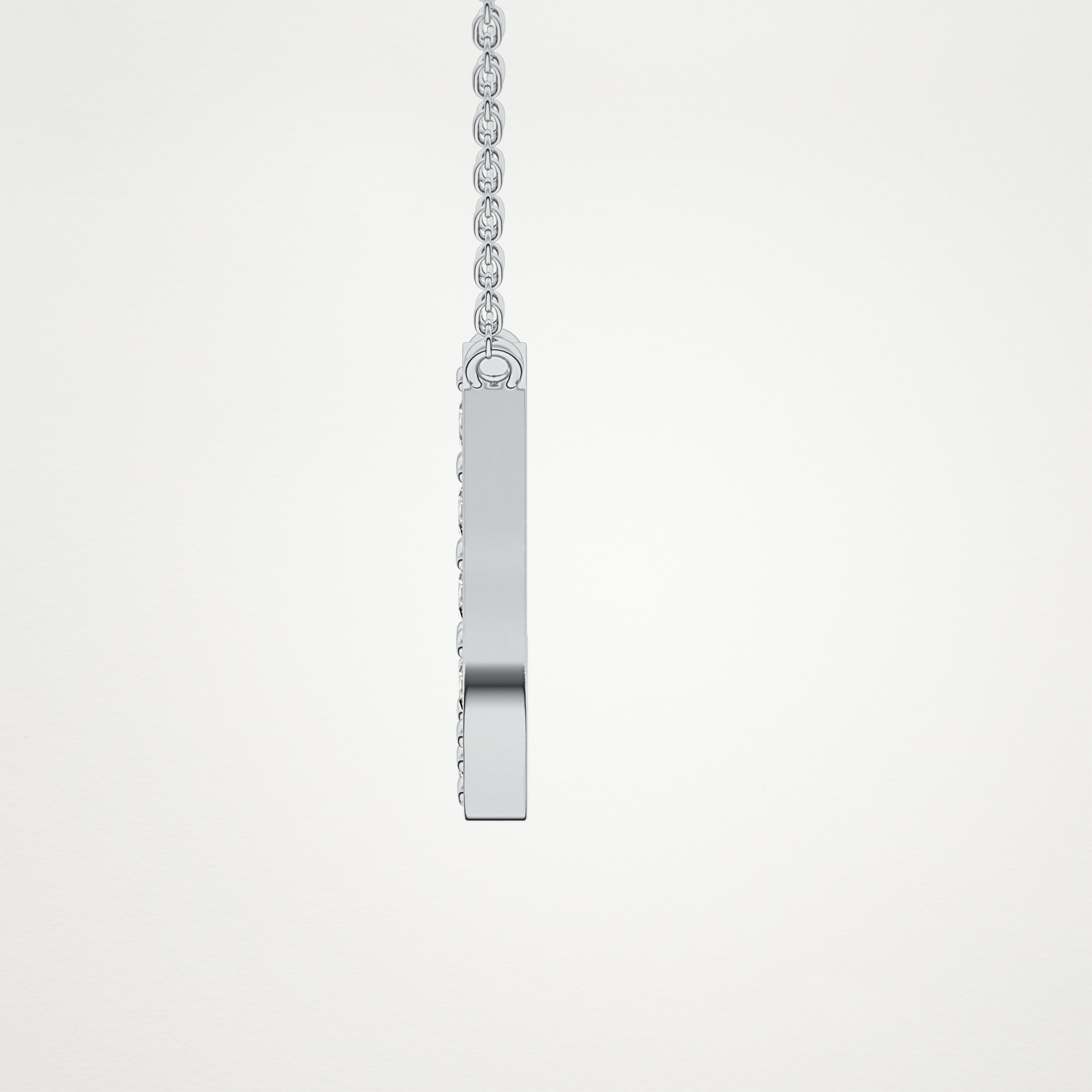 0.356 TCW Round Lab Grown Diamond J Initial Pendant Necklace