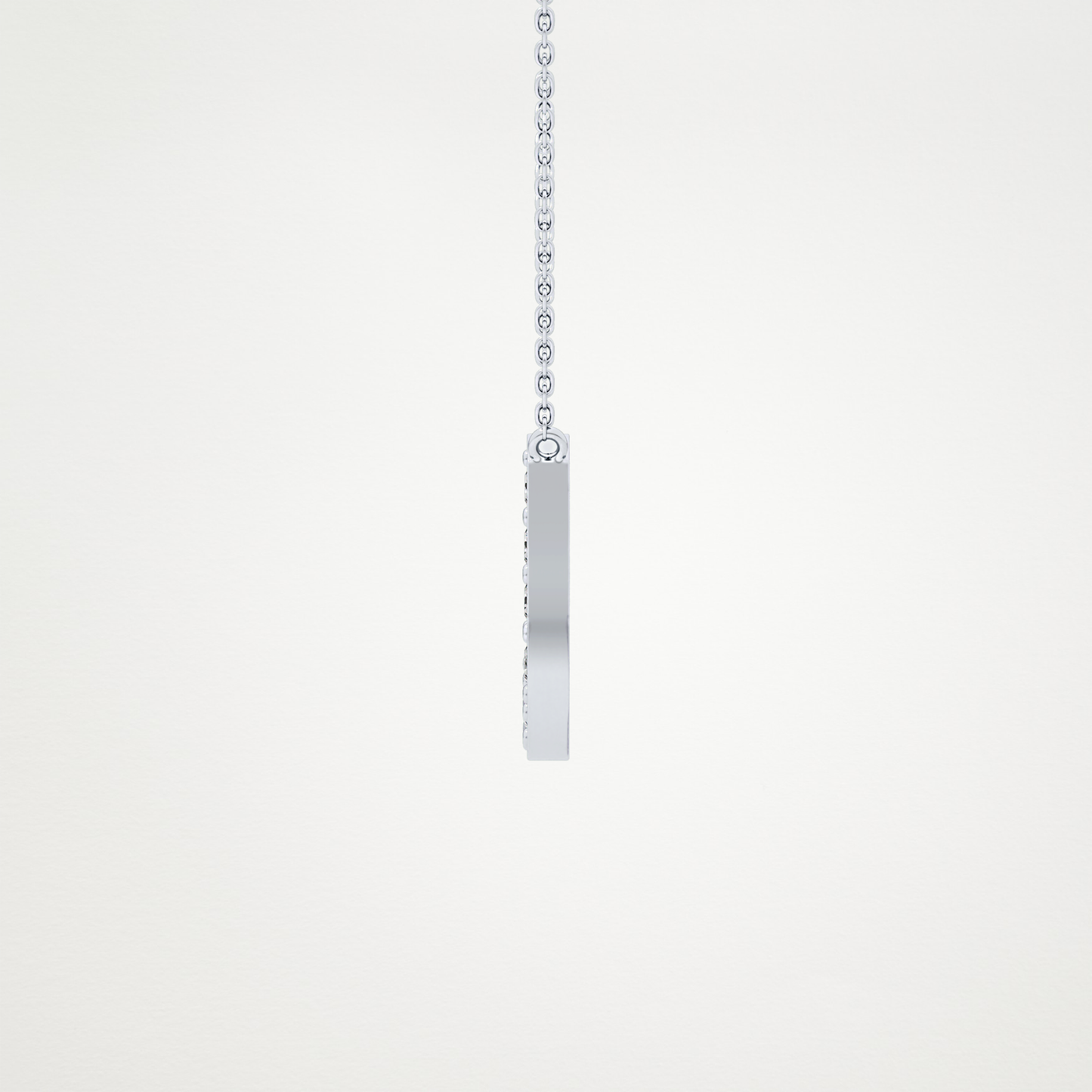0.356 TCW Round Lab Grown Diamond J Initial Pendant Necklace