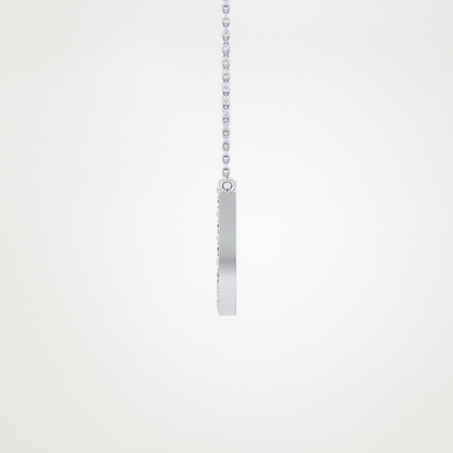 0.356 TCW Round Lab Grown Diamond J Initial Pendant Necklace