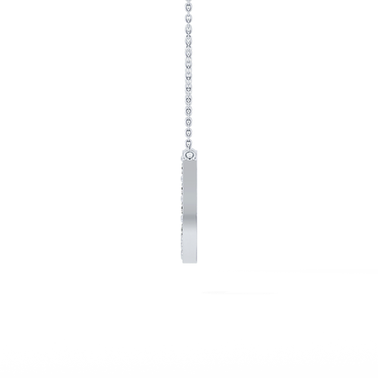 0.356 TCW Round Lab Grown Diamond J Initial Pendant Necklace