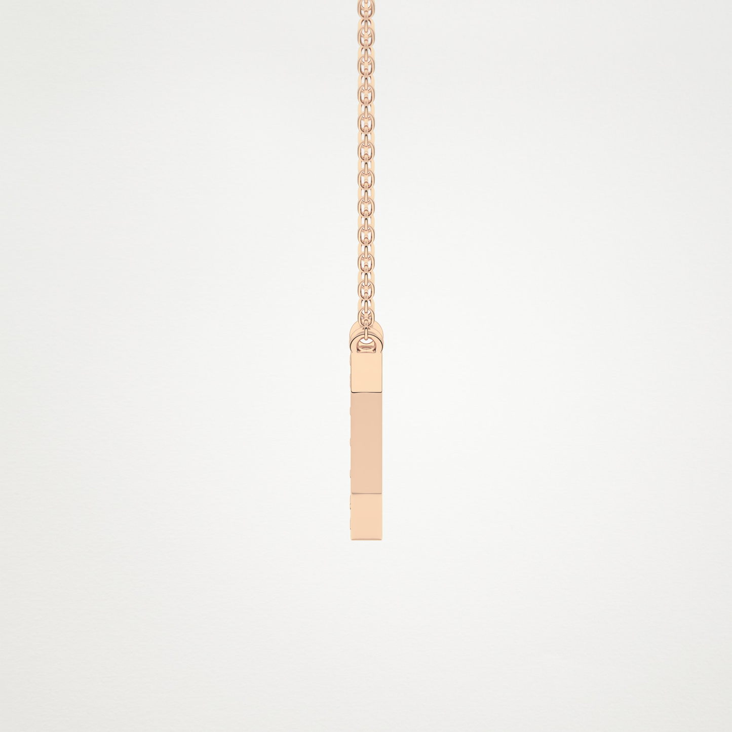 0.083 TCW Round Lab Grown Diamond I Initial Pendant Necklace