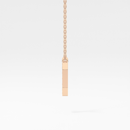 0.083 TCW Round Lab Grown Diamond I Initial Pendant Necklace