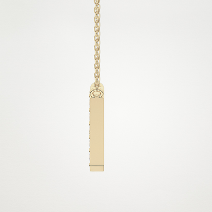 0.36 TCW Round Lab Grown Diamond H Initial Pendant Necklace