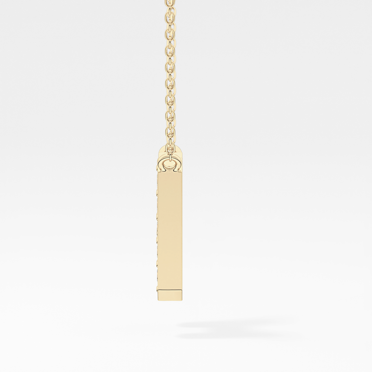 0.36 TCW Round Lab Grown Diamond H Initial Pendant Necklace