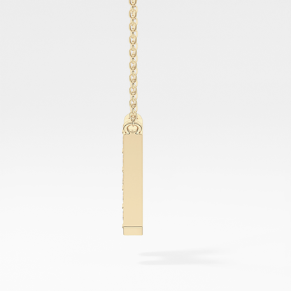 0.36 TCW Round Lab Grown Diamond H Initial Pendant Necklace
