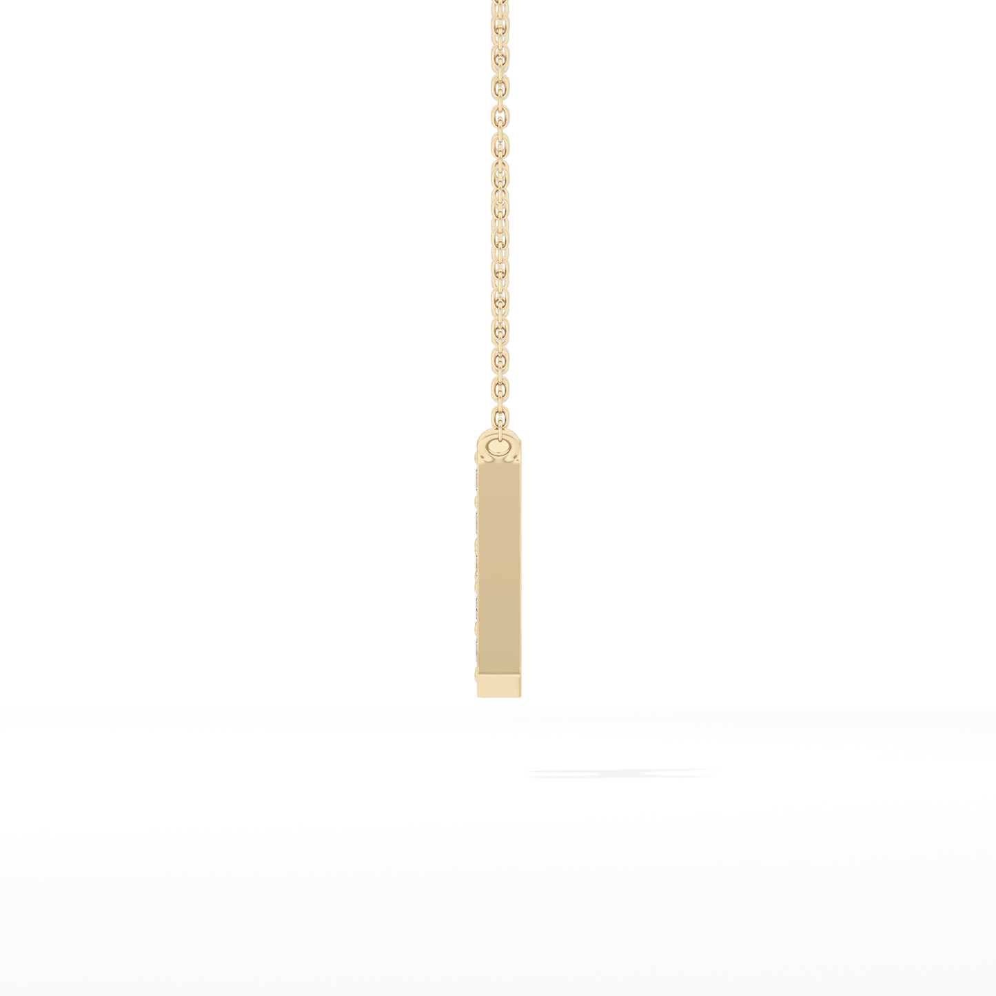 0.36 TCW Round Lab Grown Diamond H Initial Pendant Necklace