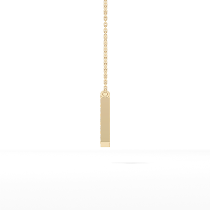 0.36 TCW Round Lab Grown Diamond H Initial Pendant Necklace