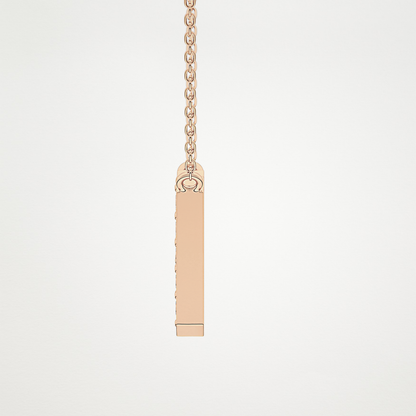 0.36 TCW Round Lab Grown Diamond H Initial Pendant Necklace