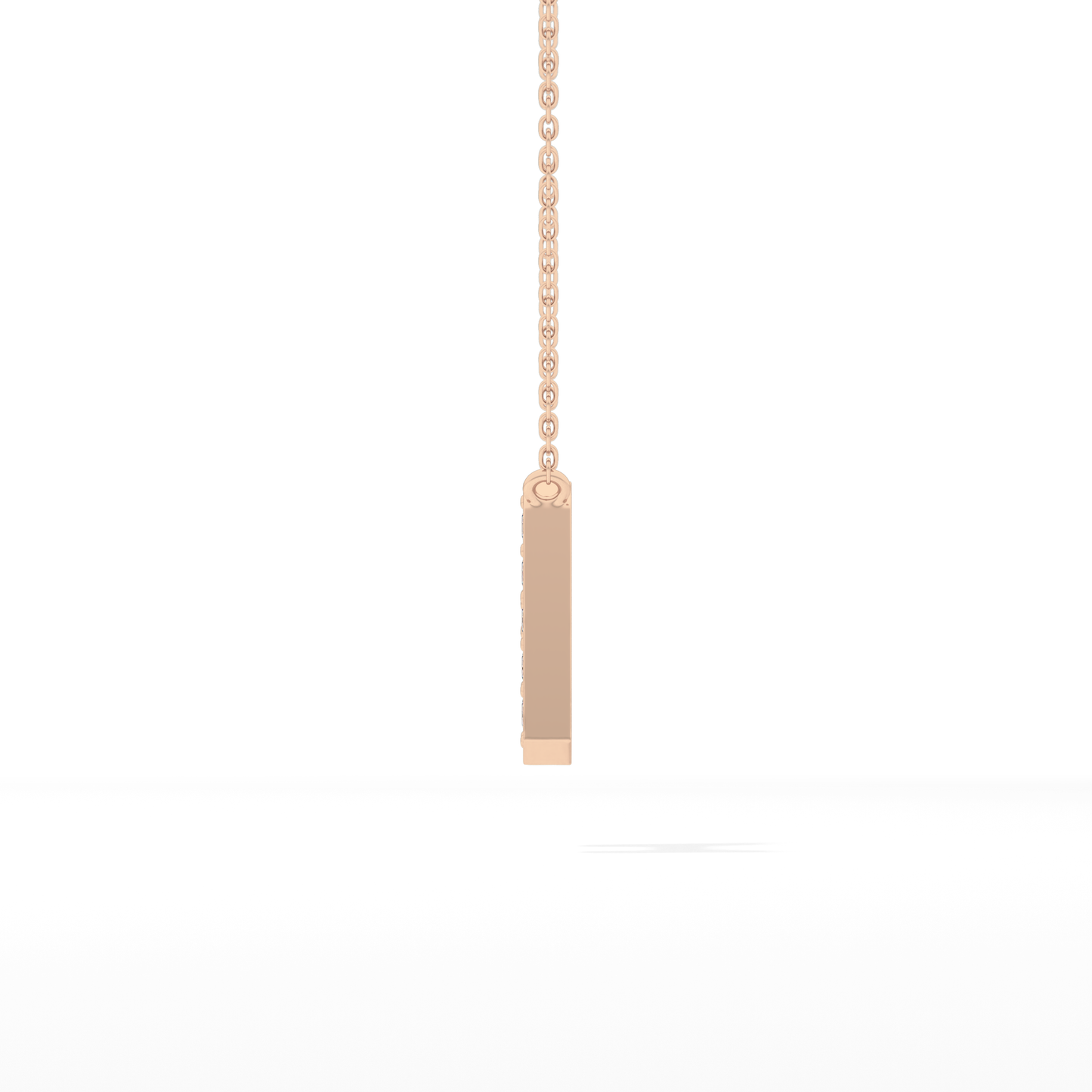 0.36 TCW Round Lab Grown Diamond H Initial Pendant Necklace