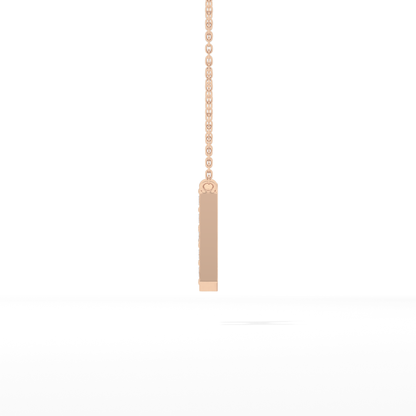 0.36 TCW Round Lab Grown Diamond H Initial Pendant Necklace