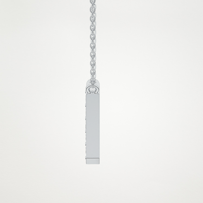 0.36 TCW Round Lab Grown Diamond H Initial Pendant Necklace