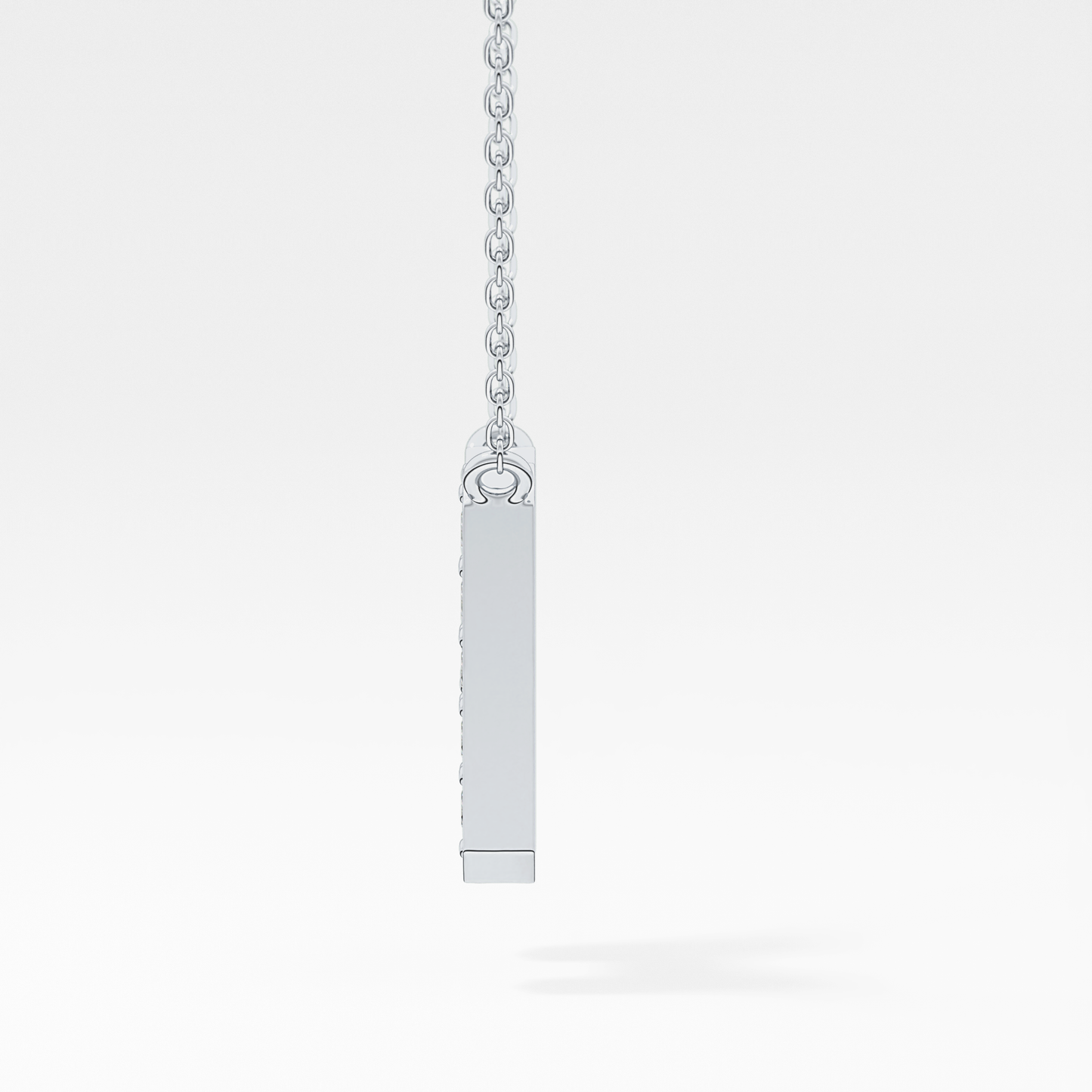 0.36 TCW Round Lab Grown Diamond H Initial Pendant Necklace