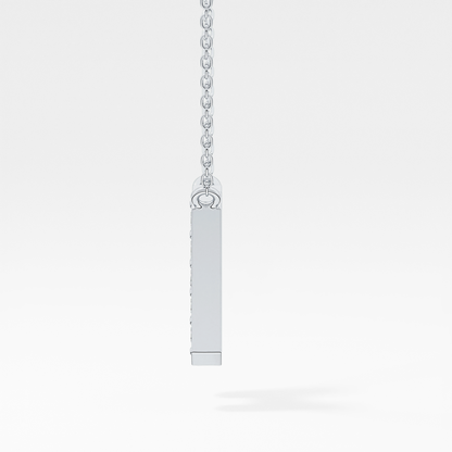 0.36 TCW Round Lab Grown Diamond H Initial Pendant Necklace