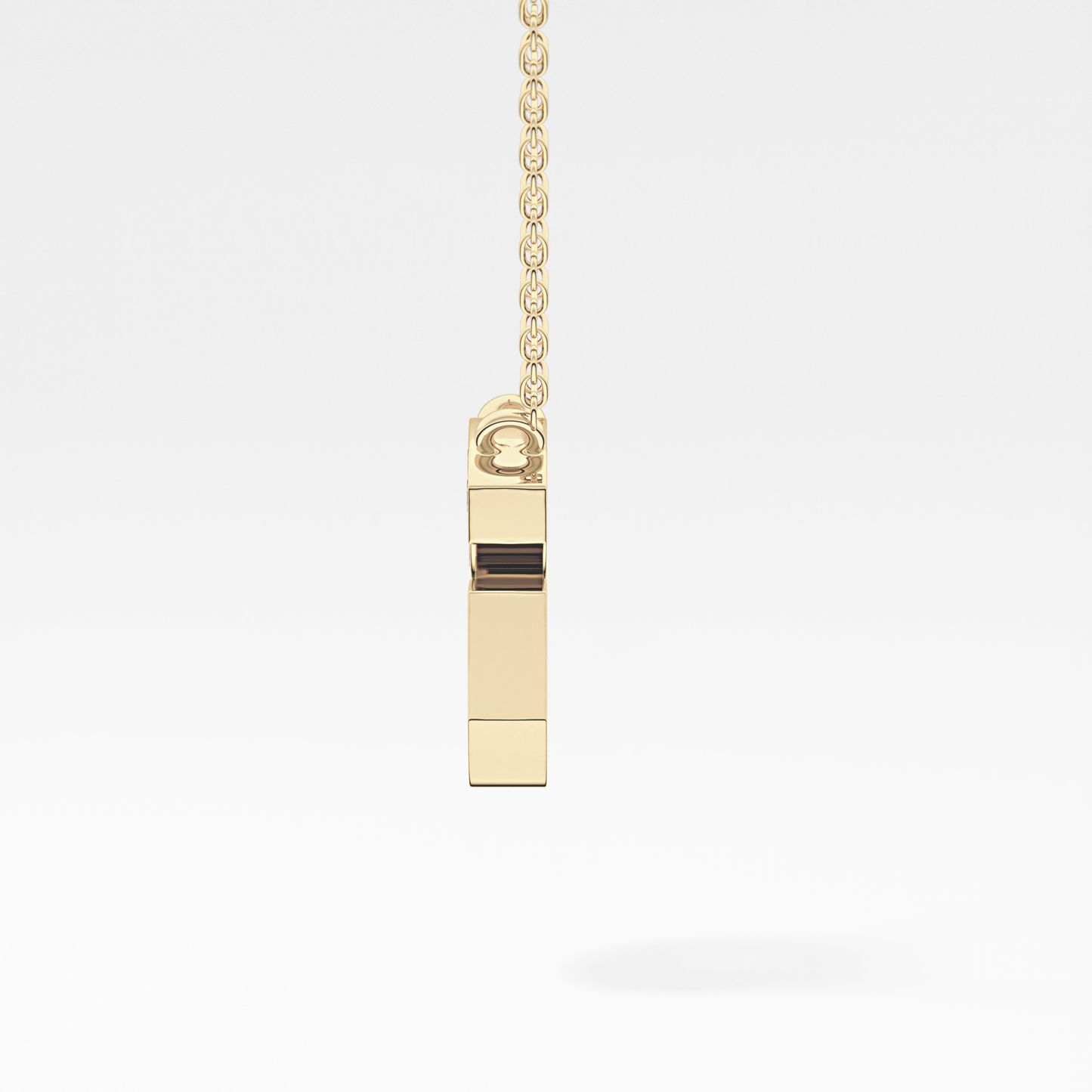 0.294 TCW Round Lab Grown Diamond G Initial Pendant Necklace
