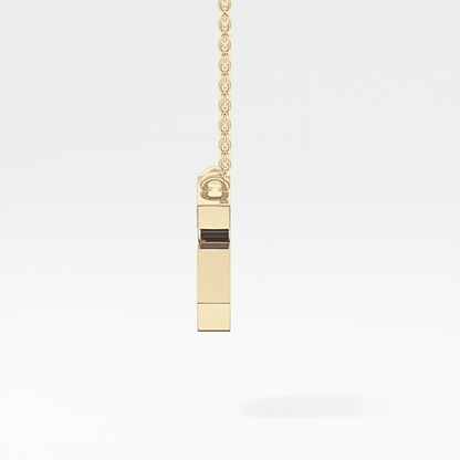 0.294 TCW Round Lab Grown Diamond G Initial Pendant Necklace