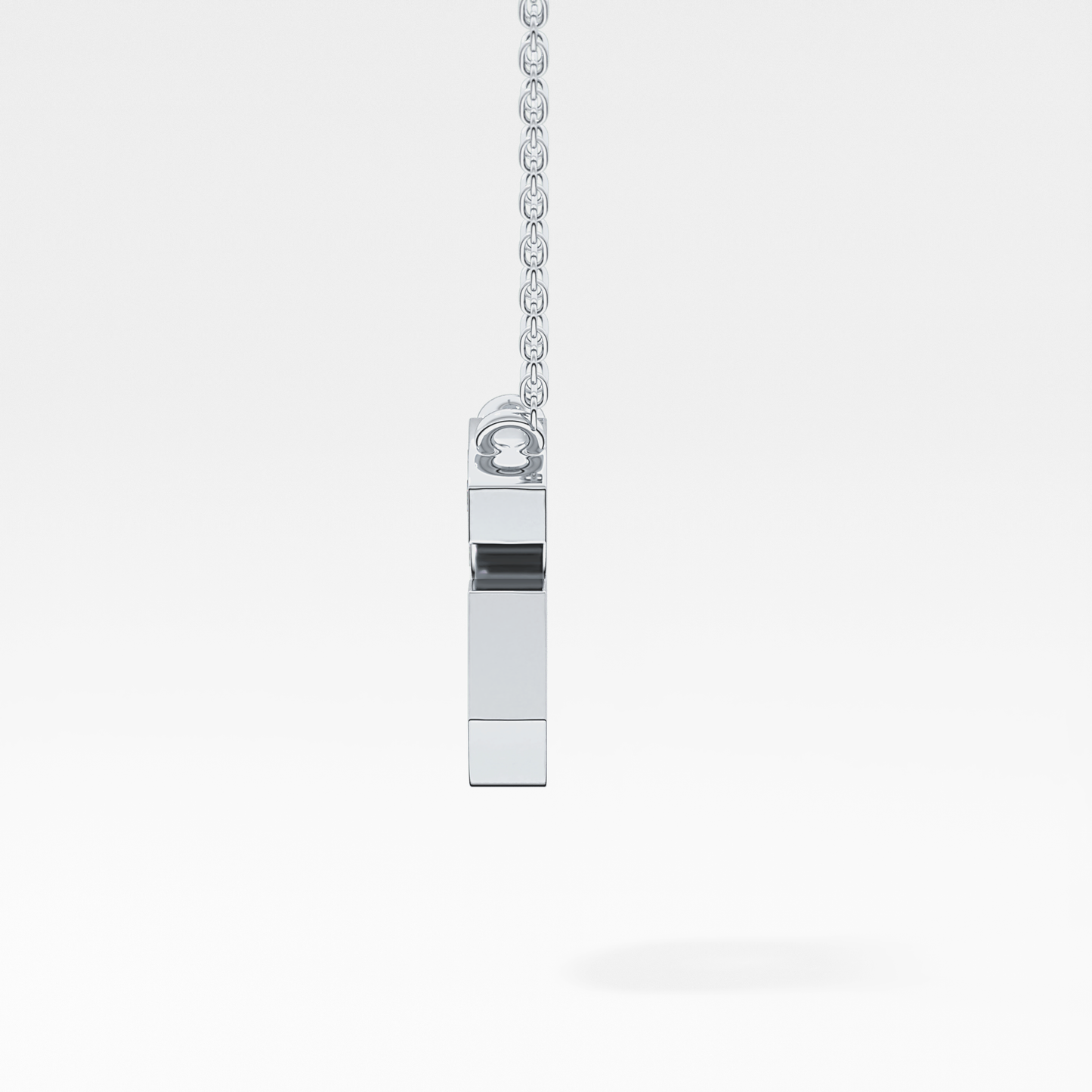 0.294 TCW Round Lab Grown Diamond G Initial Pendant Necklace