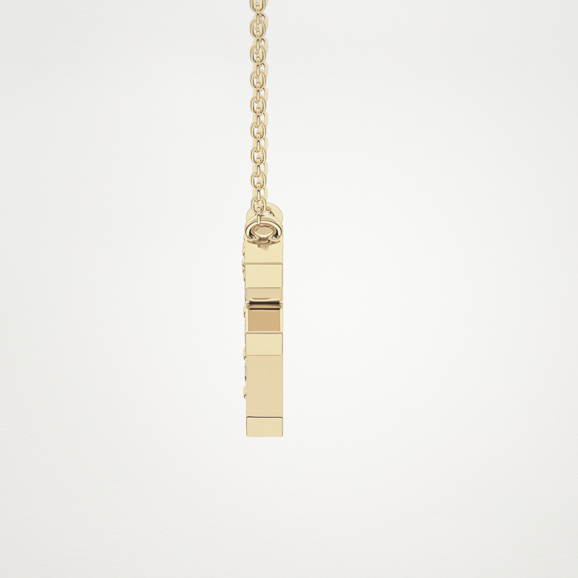 0.342 TCW Round Lab Grown Diamond F Initial Pendant Necklace