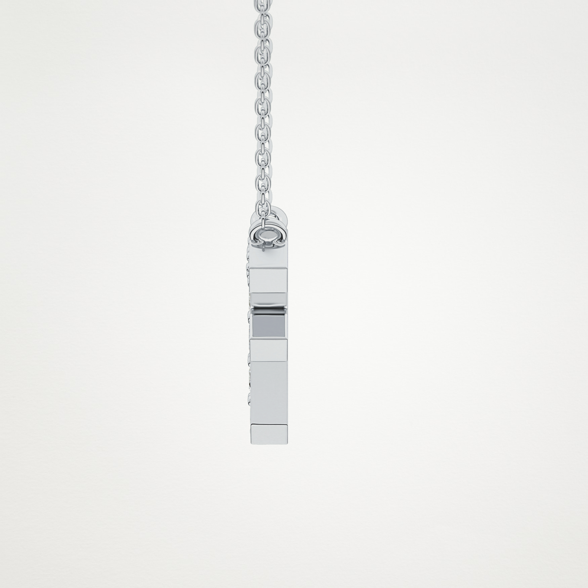 0.342 TCW Round Lab Grown Diamond F Initial Pendant Necklace