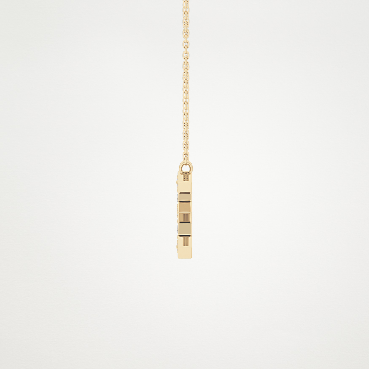 0.385 TCW Round Lab Grown Diamond E Initial Pendant Necklace
