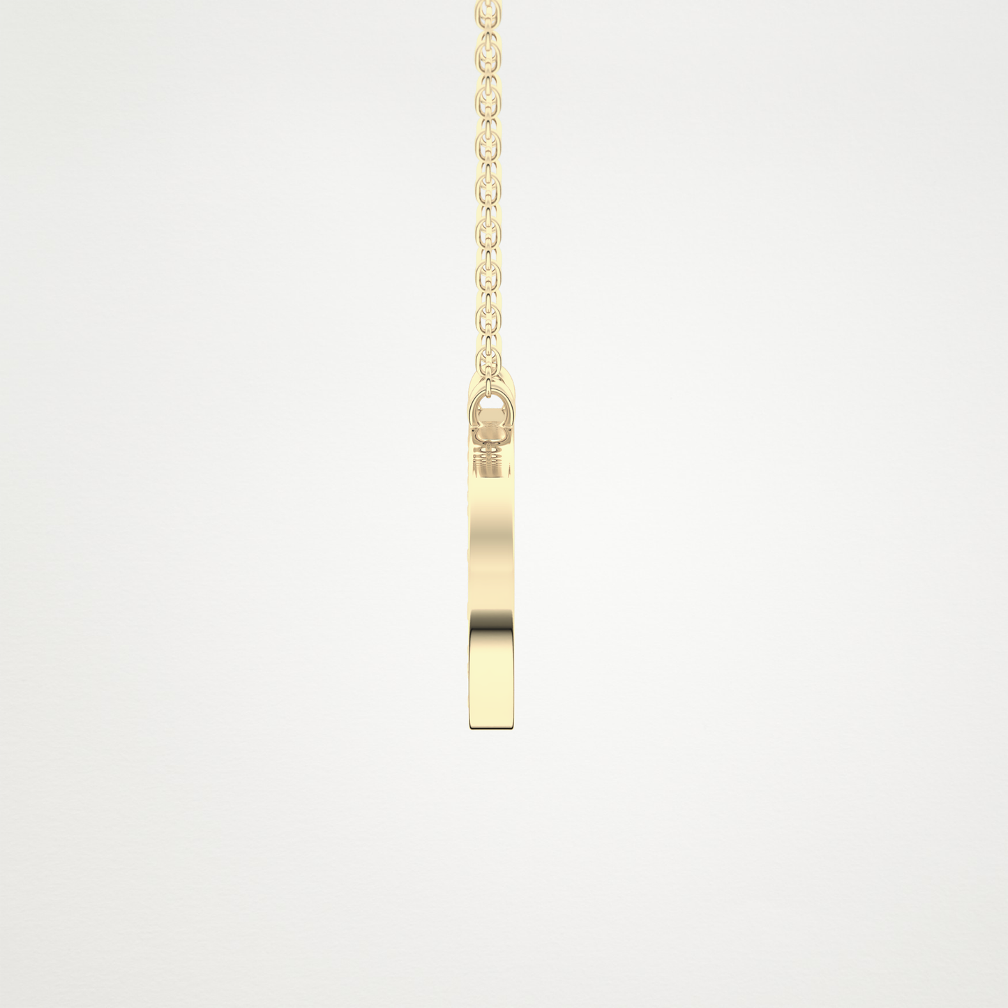 0.243 TCW Round Lab Grown Diamond D Initial Pendant Necklace