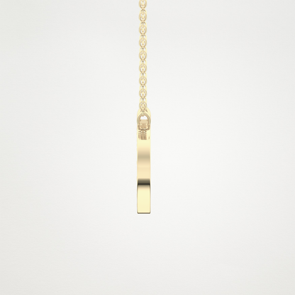 0.243 TCW Round Lab Grown Diamond D Initial Pendant Necklace