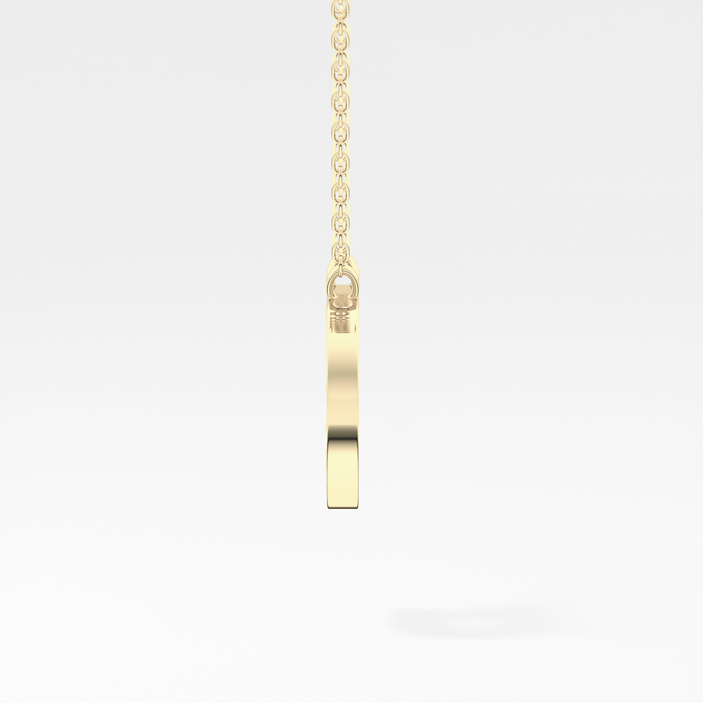 0.243 TCW Round Lab Grown Diamond D Initial Pendant Necklace