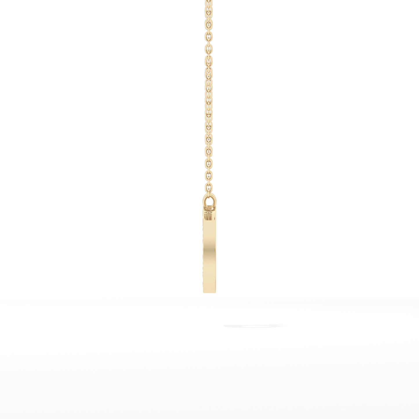 0.243 TCW Round Lab Grown Diamond D Initial Pendant Necklace
