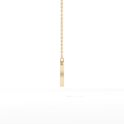 0.243 TCW Round Lab Grown Diamond D Initial Pendant Necklace