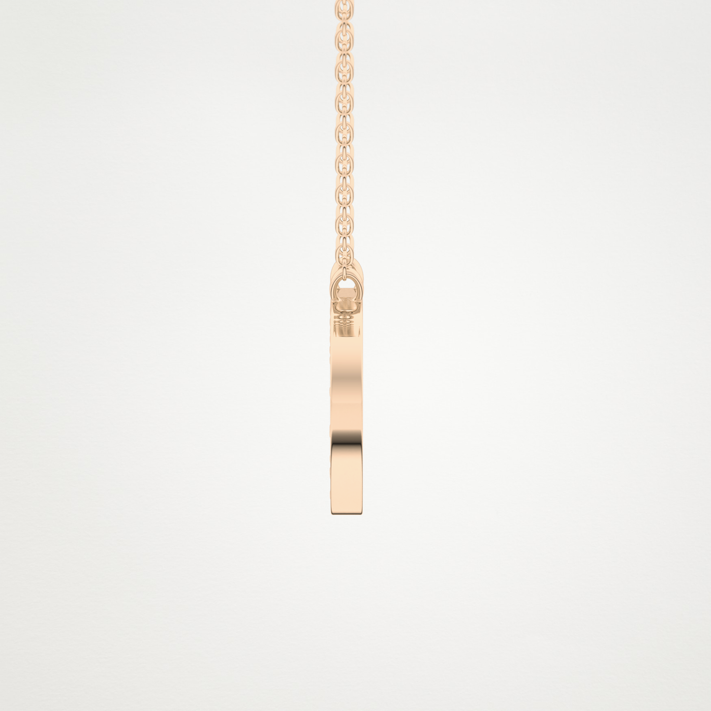 0.243 TCW Round Lab Grown Diamond D Initial Pendant Necklace