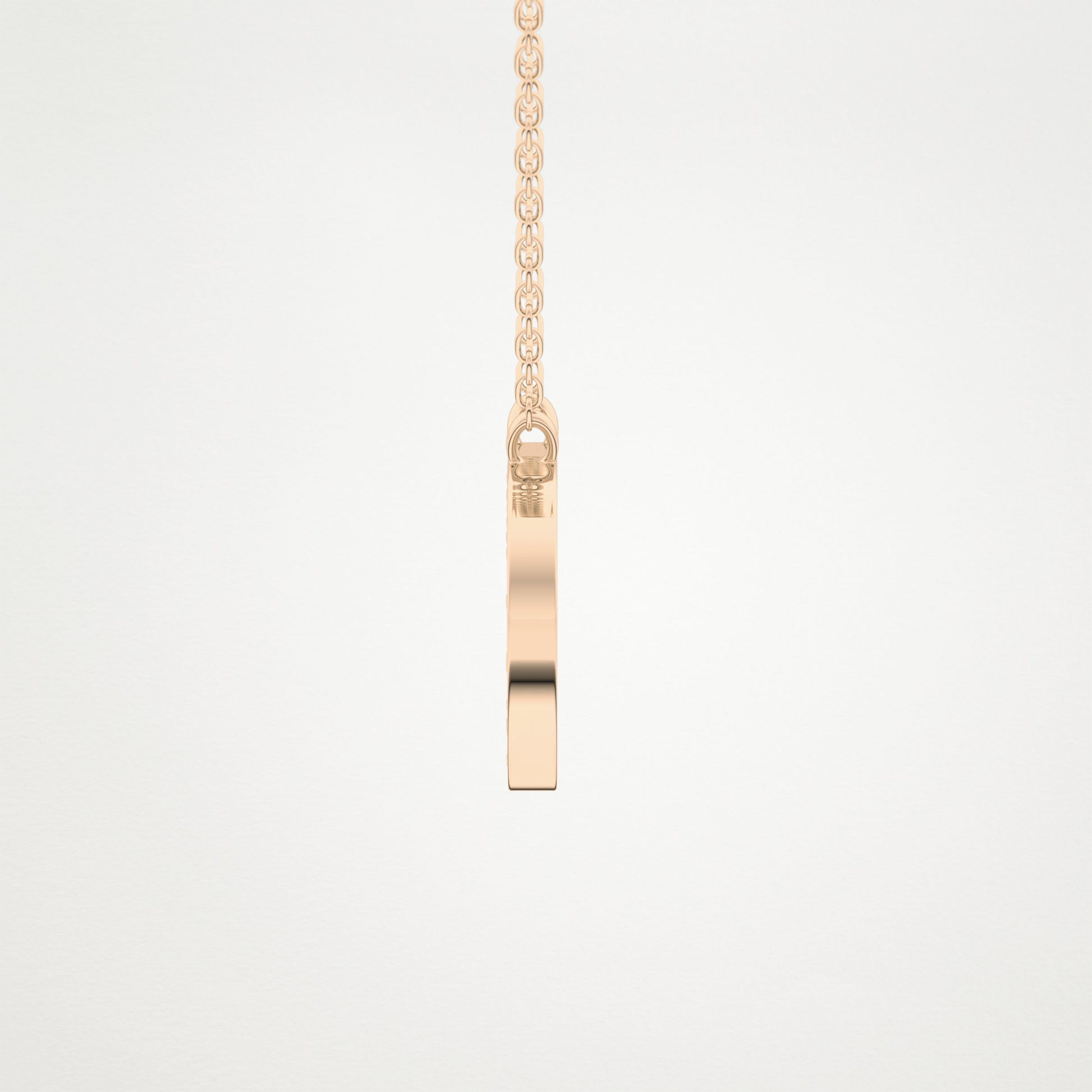 0.243 TCW Round Lab Grown Diamond D Initial Pendant Necklace
