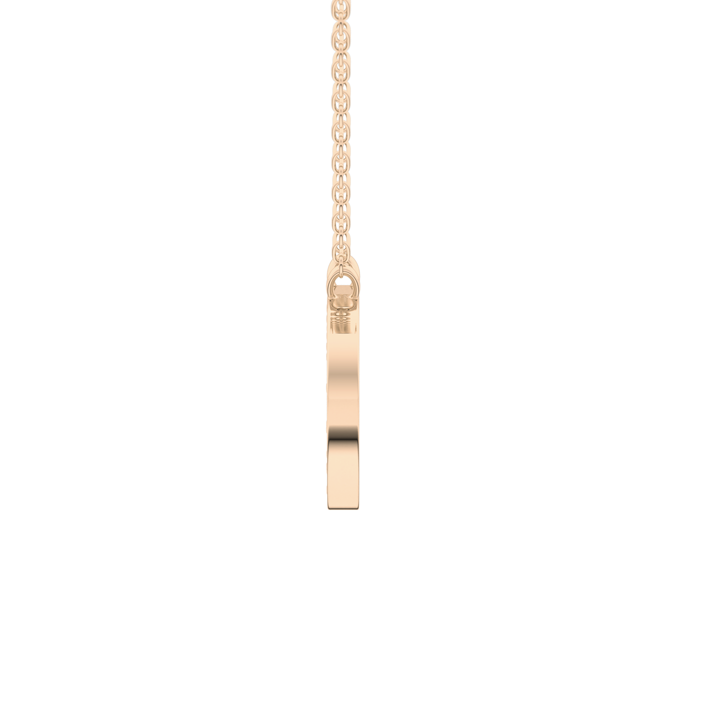 0.243 TCW Round Lab Grown Diamond D Initial Pendant Necklace