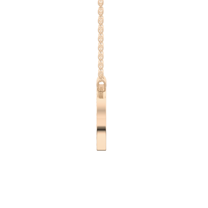 0.243 TCW Round Lab Grown Diamond D Initial Pendant Necklace