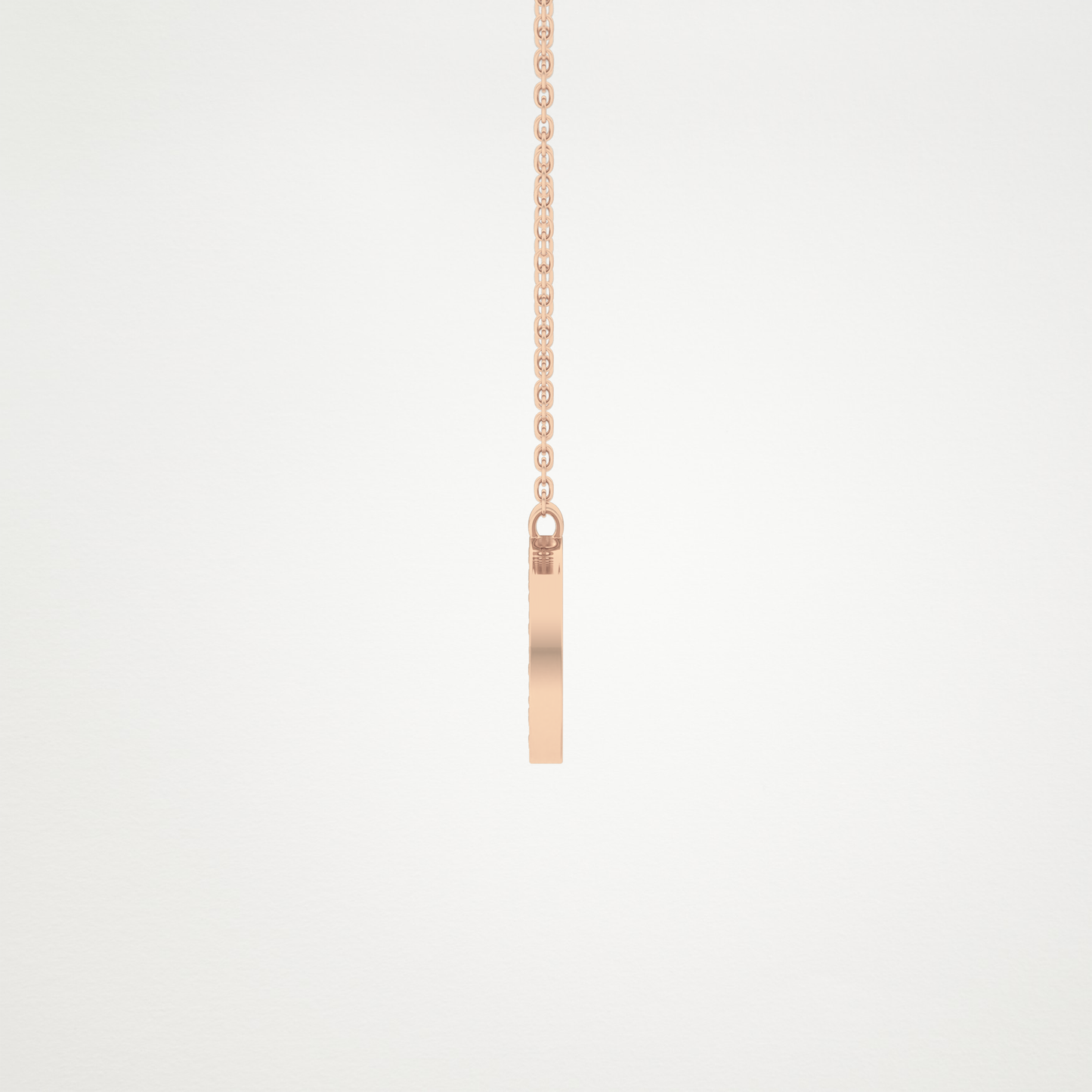 0.243 TCW Round Lab Grown Diamond D Initial Pendant Necklace