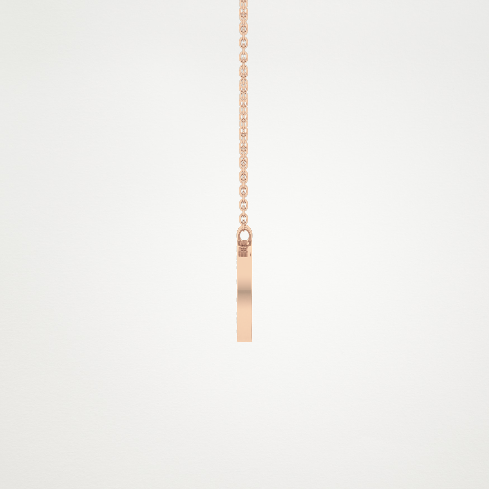 0.243 TCW Round Lab Grown Diamond D Initial Pendant Necklace