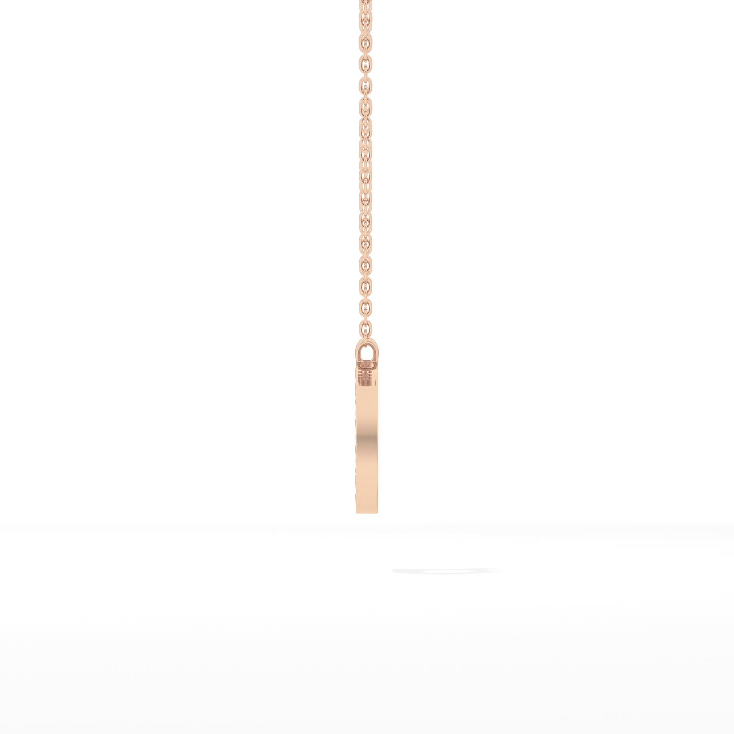 0.243 TCW Round Lab Grown Diamond D Initial Pendant Necklace