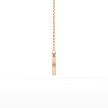 0.243 TCW Round Lab Grown Diamond D Initial Pendant Necklace