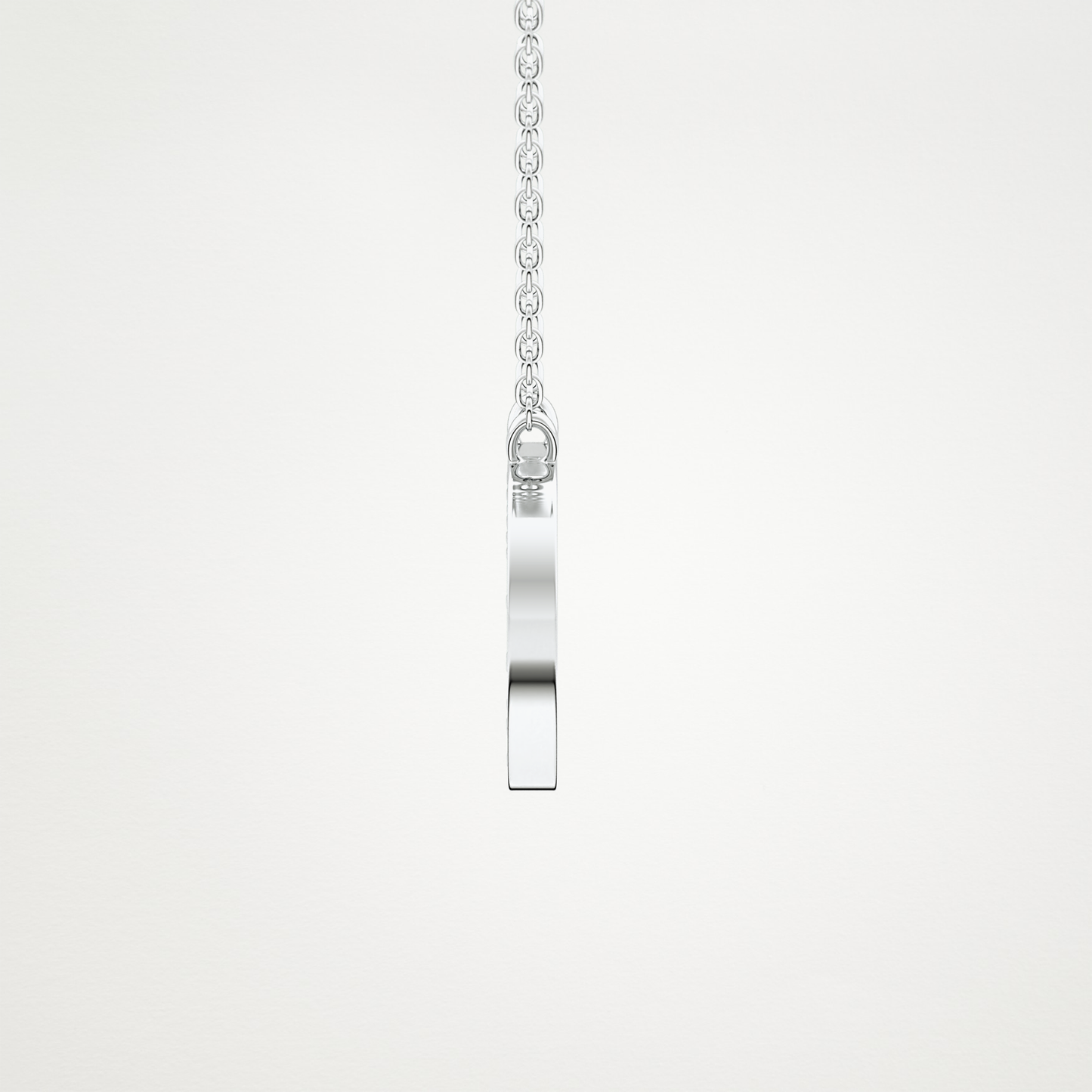 0.243 TCW Round Lab Grown Diamond D Initial Pendant Necklace