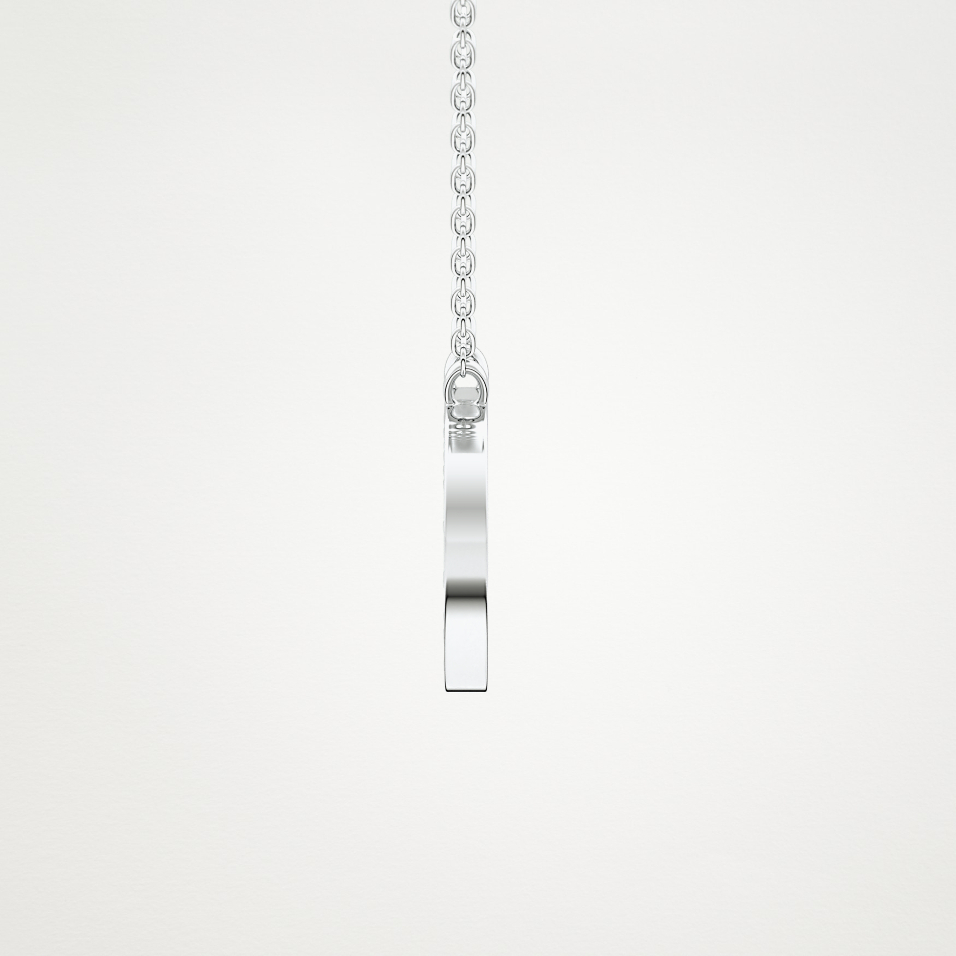 0.243 TCW Round Lab Grown Diamond D Initial Pendant Necklace