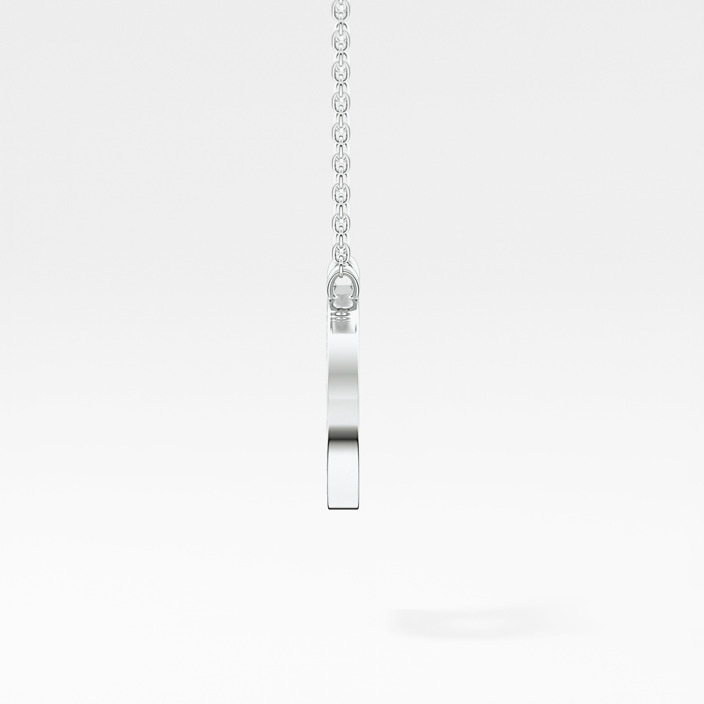0.243 TCW Round Lab Grown Diamond D Initial Pendant Necklace